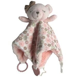 NWT Dreamgro Pink Baby Bear Lovey Plush Infant Girl Security Blanket Comfort Toy